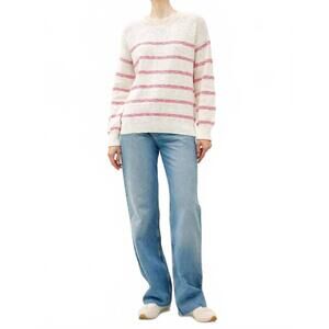 NEW BE COOL camwell striped crewneck sweater in pink